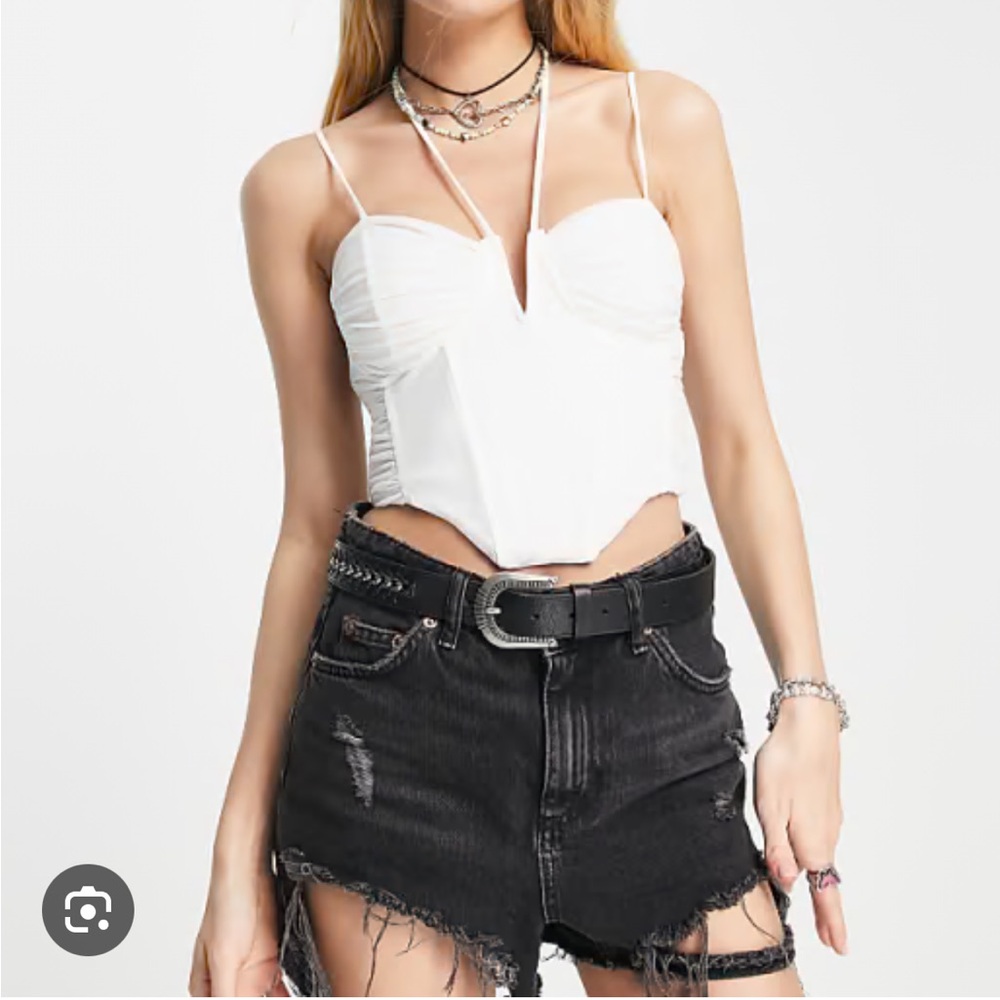 Elegant White Corset Top